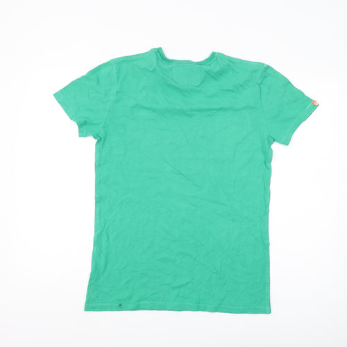 Superdry Men’s Green S T-Shirt, Short Sleeve, Cotton, Logo