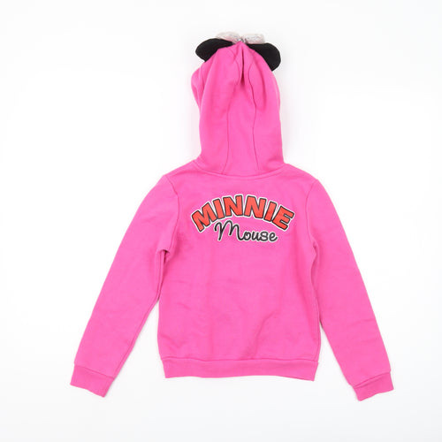 Disney at Primark Girls Pink Minnie Mouse Pullover Hoodie 7-8 Yrs