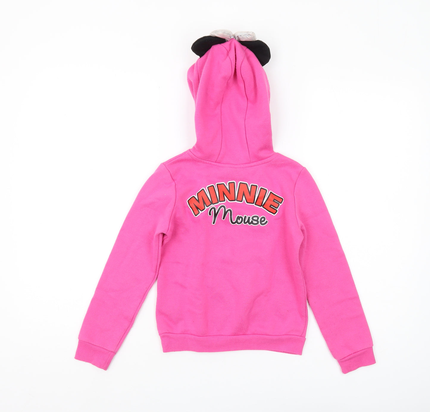 Disney at Primark Girls Pink Minnie Mouse Pullover Hoodie 7-8 Yrs
