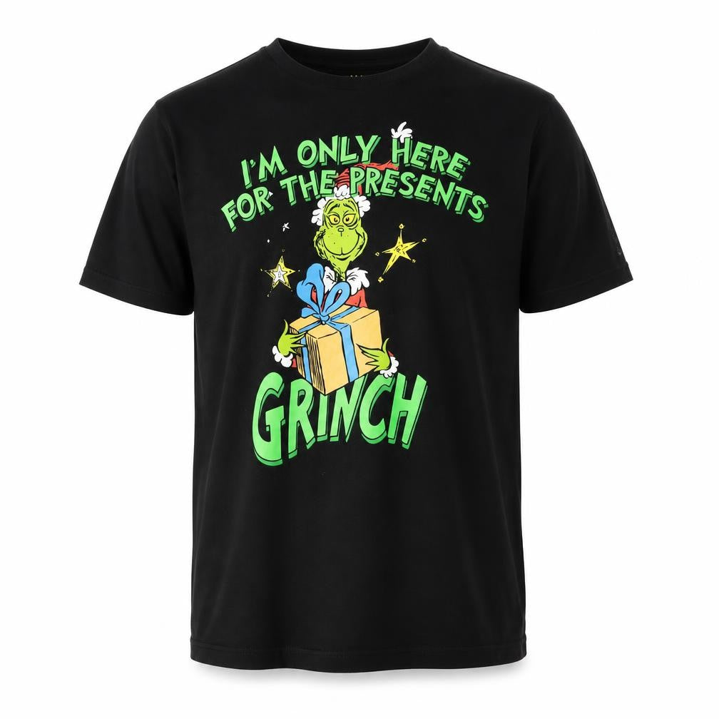 The Grinch Men's Black Christmas T-Shirt, Size M