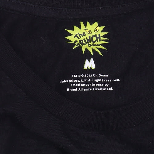 The Grinch Men's Black Christmas T-Shirt, Size M
