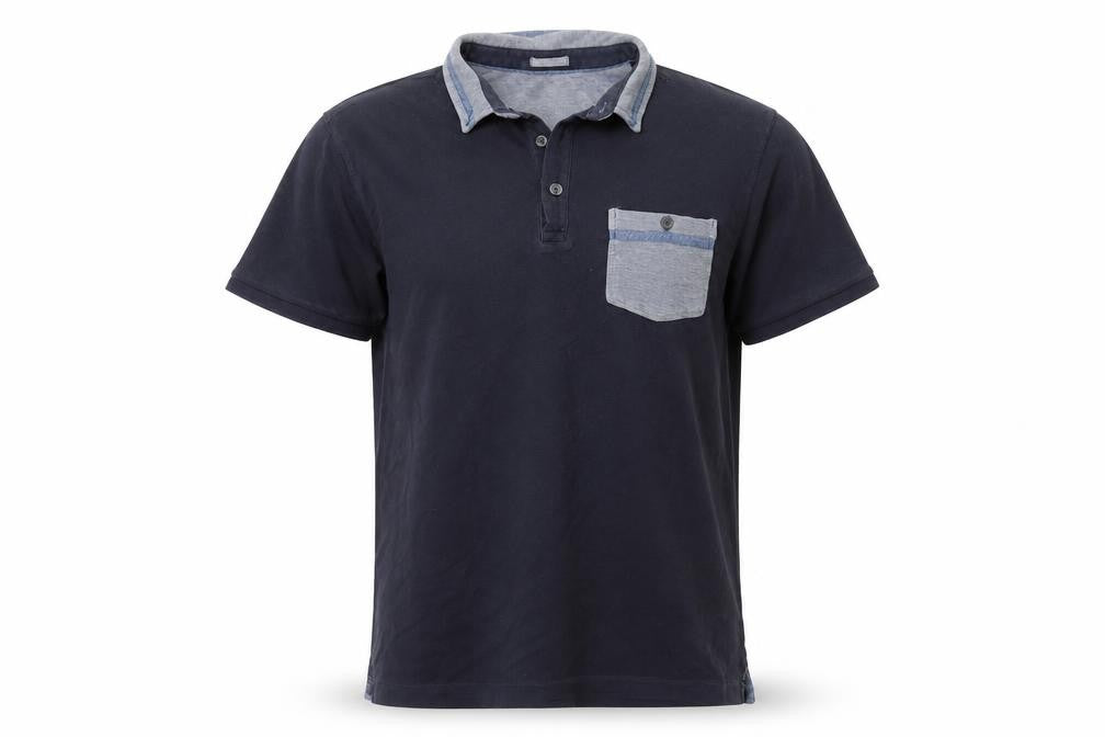 Front view of J By Jasper Conran Men's Blue Polo Shirt M