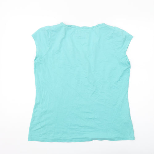 Laura Ashley Women's Blue T-Shirt, Size 20, Short Sleeve