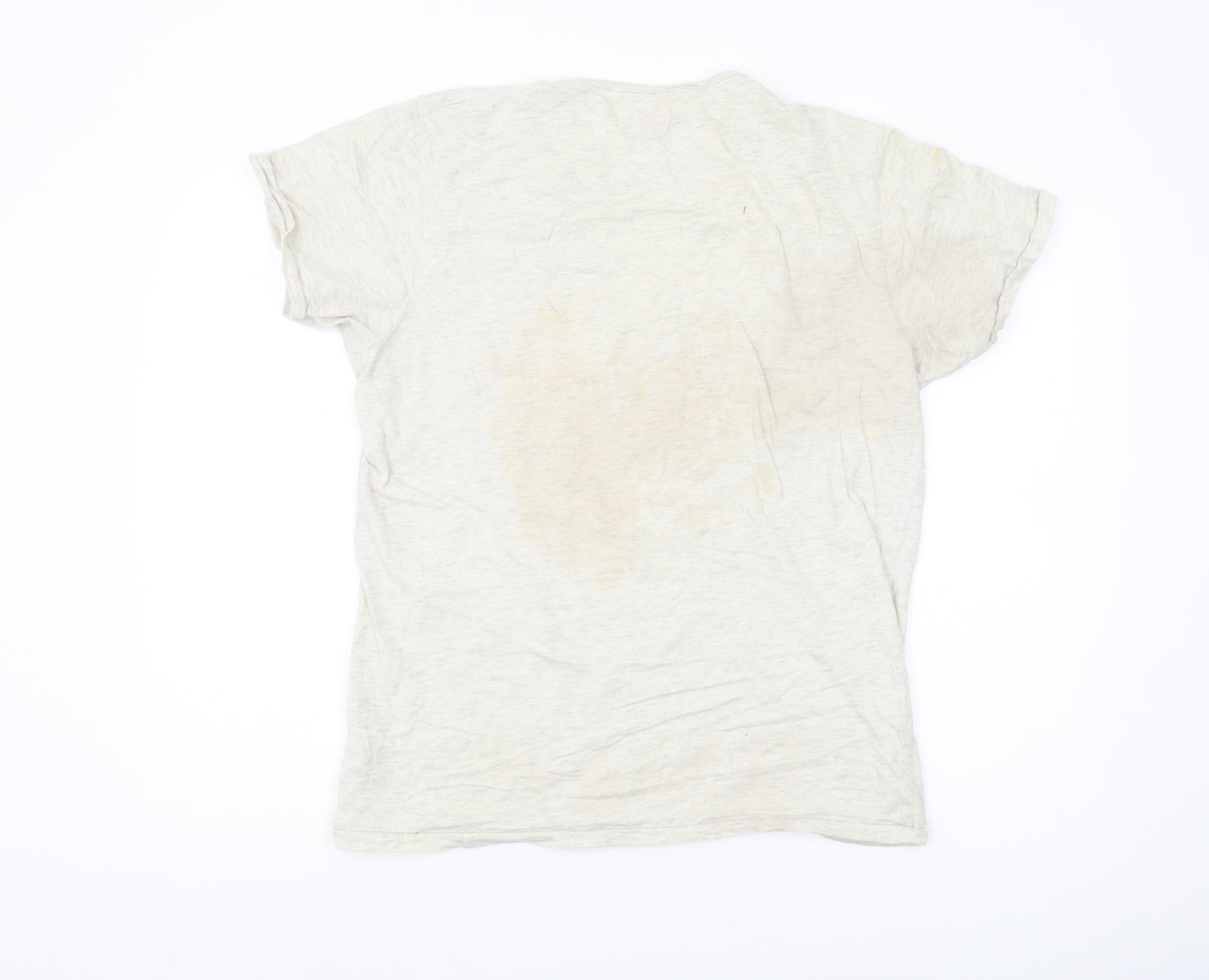 Jack & Jones Men's XL Beige Sports Graphic T-Shirt
