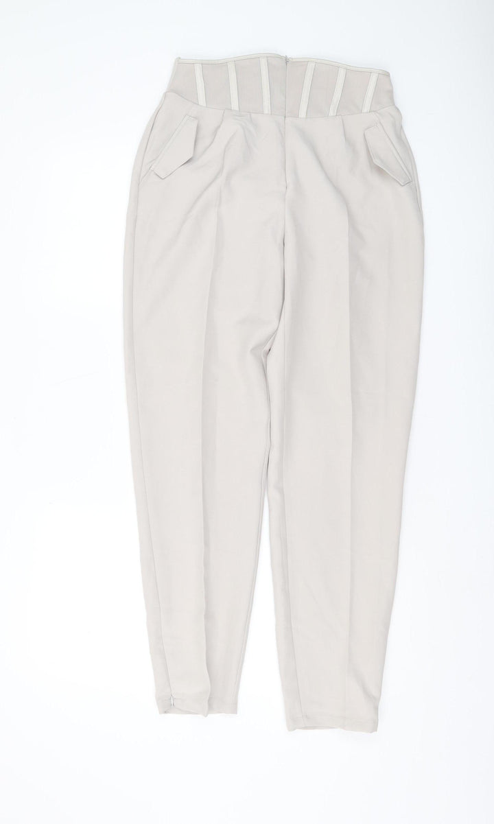 Manière De Voir Women's Beige High-Rise Trousers Size 10