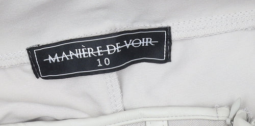 Manière De Voir Women's Beige High-Rise Trousers Size 10