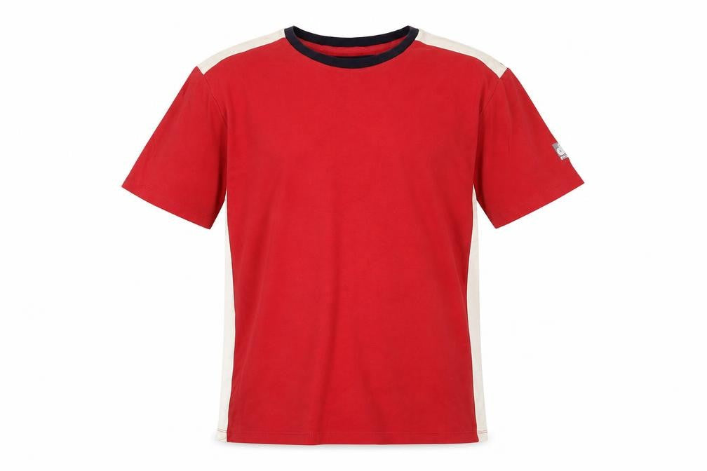 French Connection Men's XL Red Cotton Colourblock T-Shirt