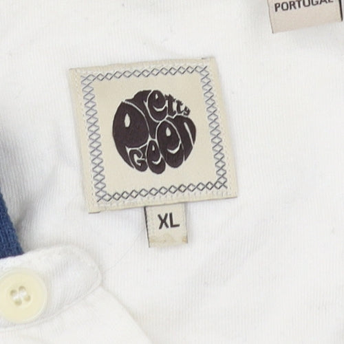 Pretty Green Men's XL White Colourblock Polo Shirt