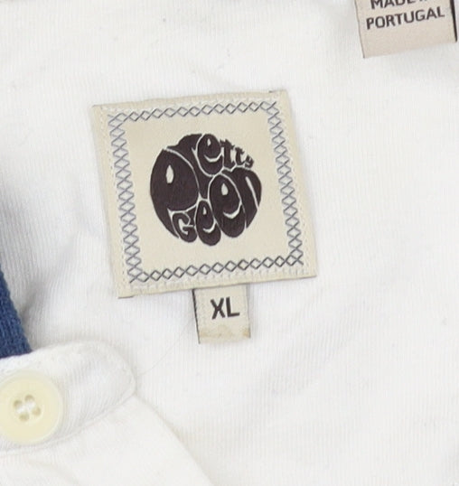 Pretty Green Men's XL White Colourblock Polo Shirt