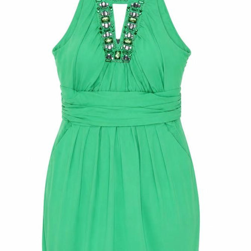 Alexon Women's Green Blouson Party Dress Size 14