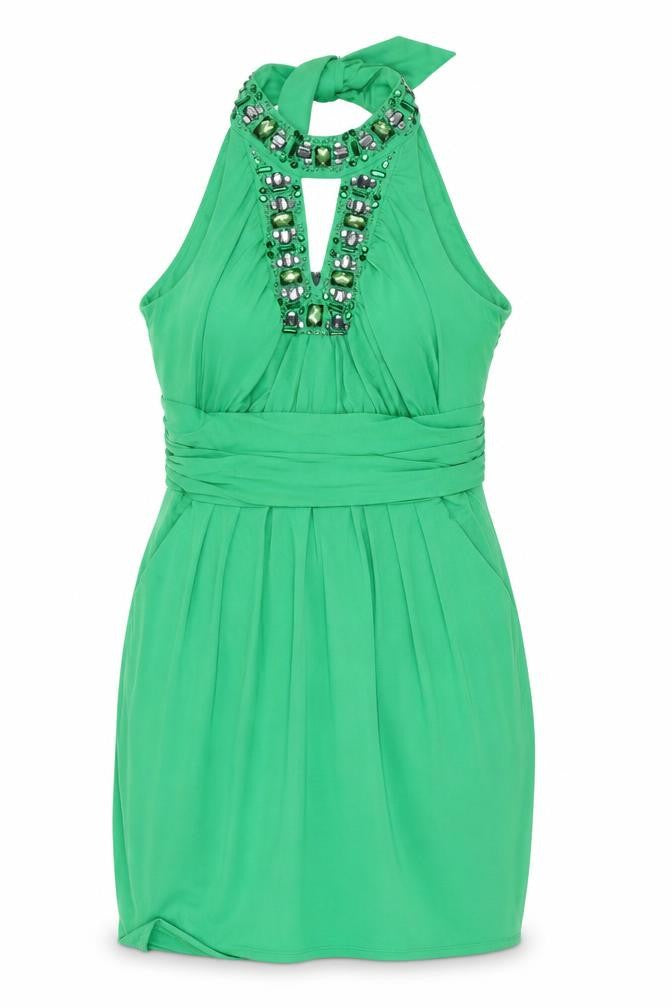 Alexon Women's Green Blouson Party Dress Size 14