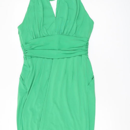 Alexon Women's Green Blouson Party Dress Size 14