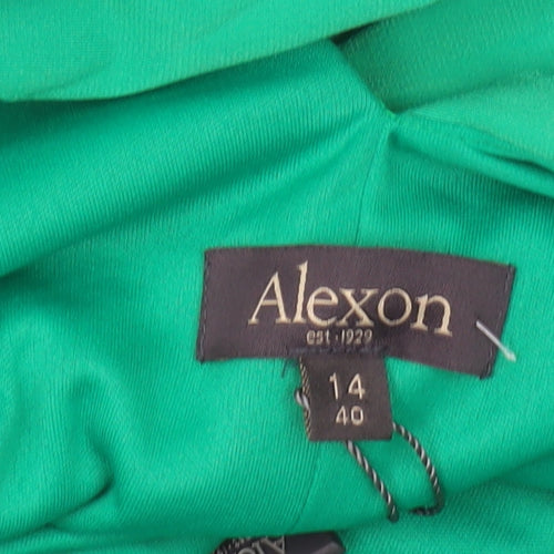 Alexon Women's Green Blouson Party Dress Size 14