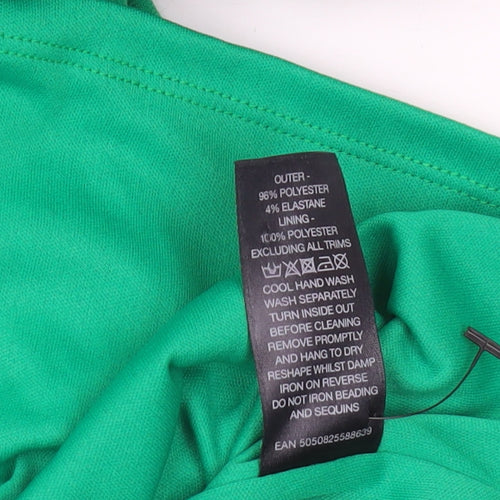 Alexon Women's Green Blouson Party Dress Size 14