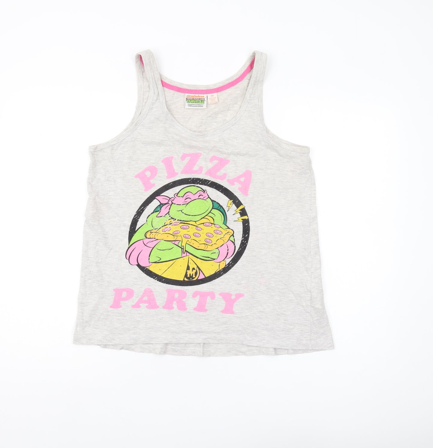 Nickelodeon Women's Grey TMNT Tank Top Size 10