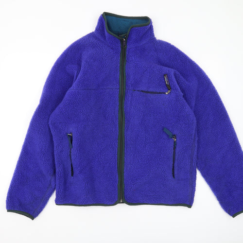 Patagonia Men's Purple Fleece Jacket L - Vintage Style