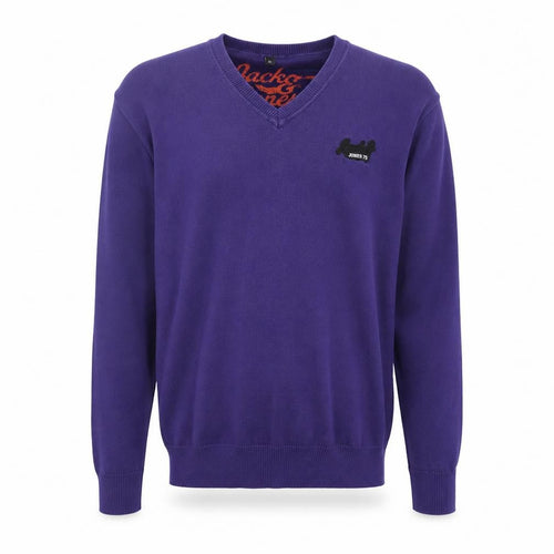 Jack & Jones Men's Purple V-Neck Pullover Jumper S
