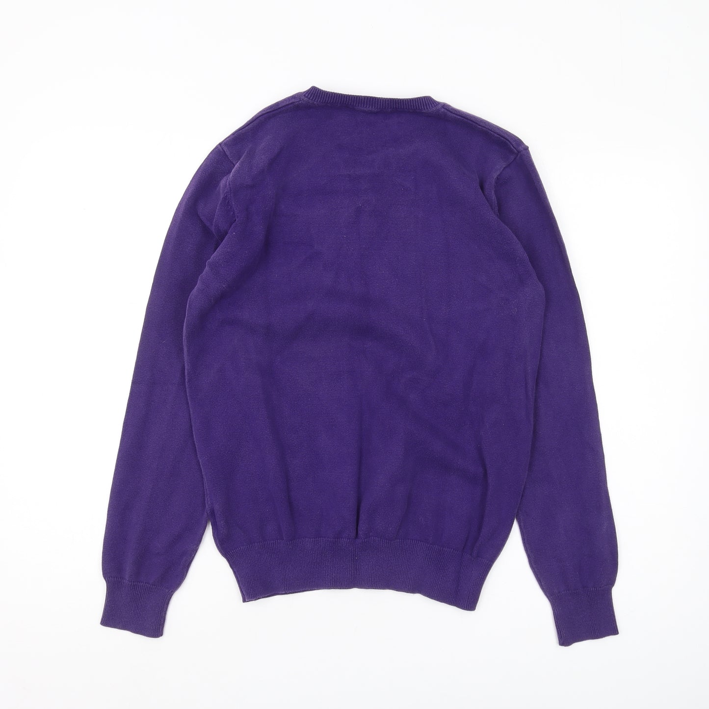 Jack & Jones Men's Purple V-Neck Pullover Jumper S