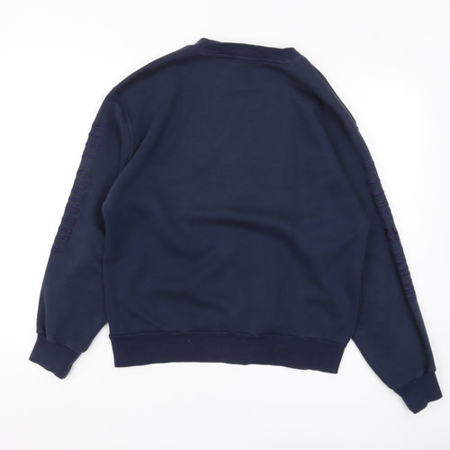 Fila Men's Blue Sweatshirt M Pullover Logo Crew Neck