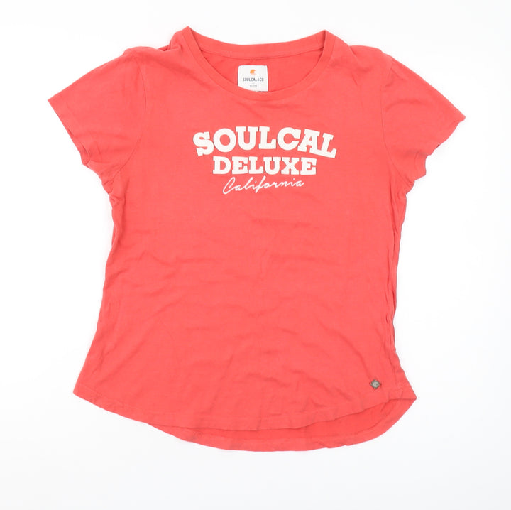 SoulCal & Co Women's Red T-Shirt, Size L, Casual Style