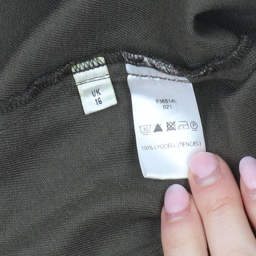 Viyella Women's Petite Green Animal Print Jacket, Size 16