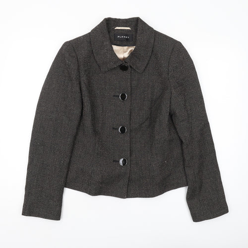 Planet Women’s Black Tweed Blazer, UK 12, Business
