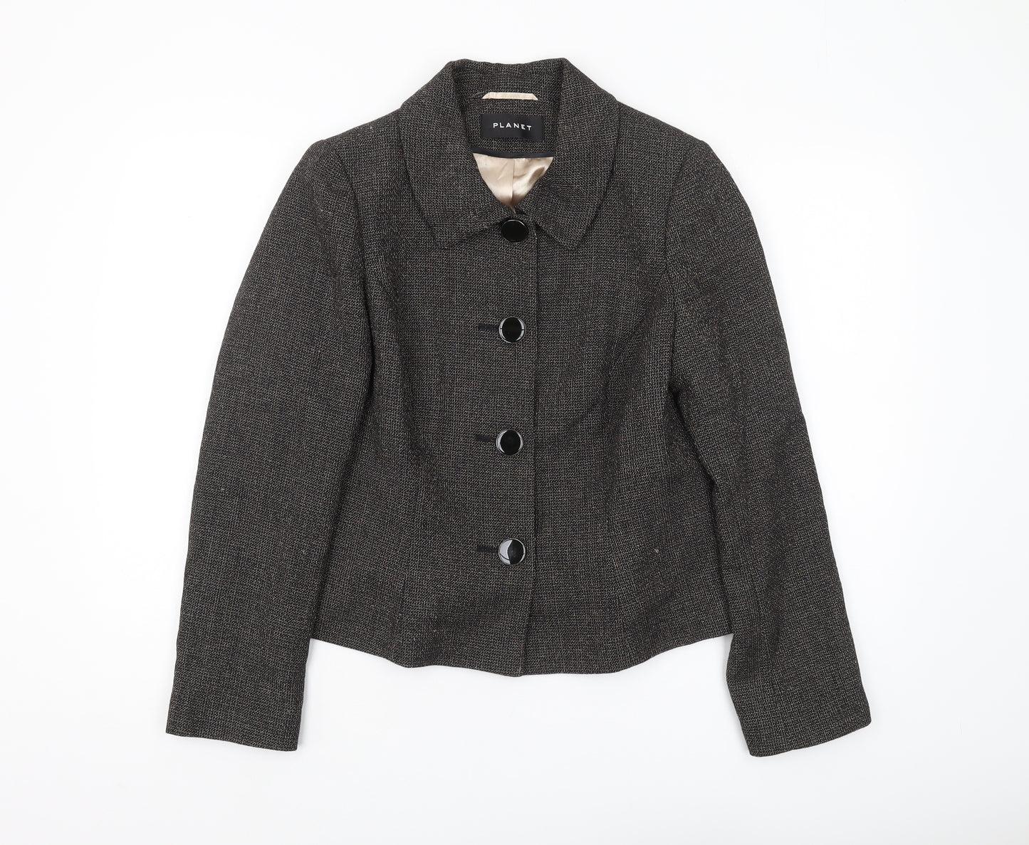Planet Women’s Black Tweed Blazer, UK 12, Business