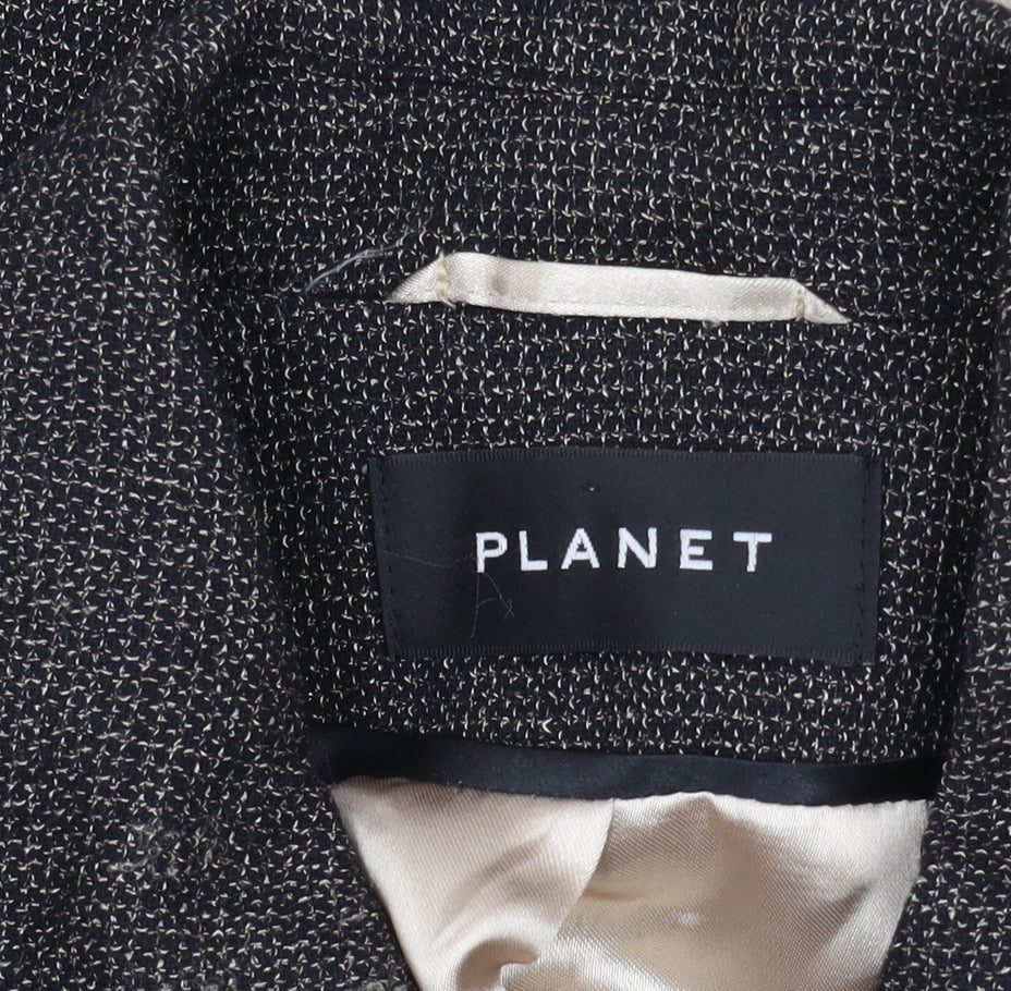 Planet Women’s Black Tweed Blazer, UK 12, Business