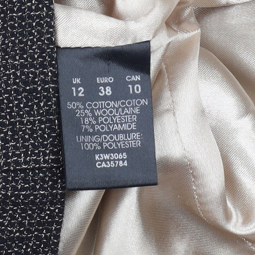 Planet Women’s Black Tweed Blazer, UK 12, Business