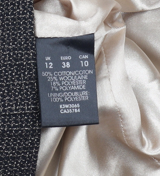 Planet Women’s Black Tweed Blazer, UK 12, Business