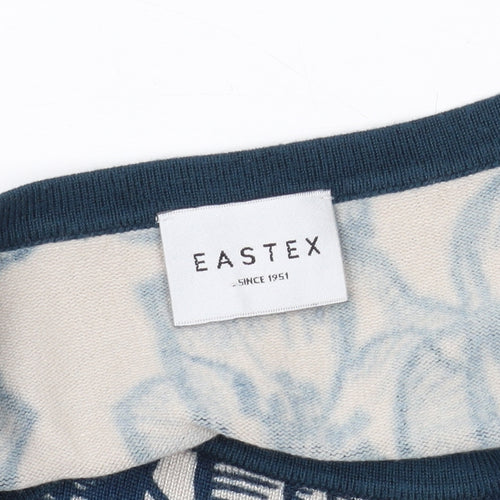 Eastex Women's Blue Floral Pullover Jumper Size 12