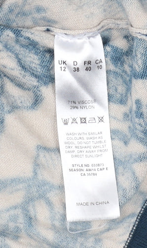 Eastex Women's Blue Floral Pullover Jumper Size 12