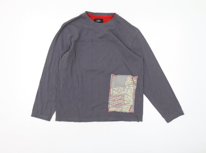 Jasper Conran Boys Grey Long Sleeve Graphic T-Shirt 11-12 Yrs