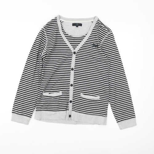 Jasper Conran Girls Striped Cotton Cardigan 13-14 Years