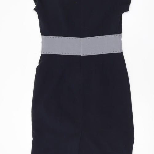 Laura Ashley Women's Black Grey Sheath Dress Size 10
