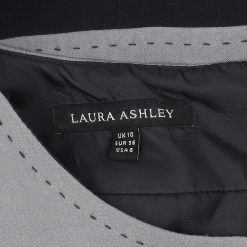 Laura Ashley Women's Black Grey Sheath Dress Size 10