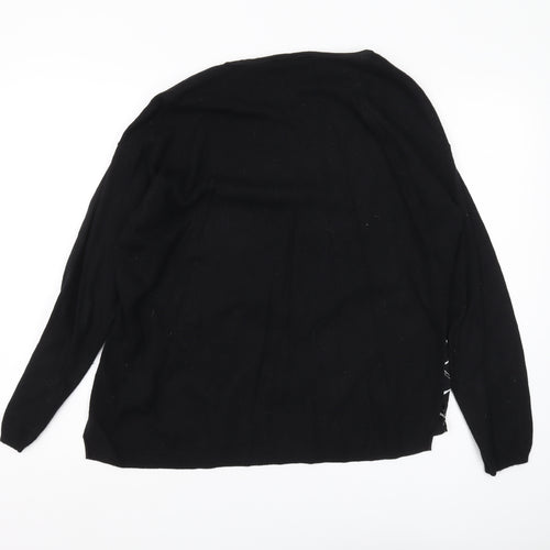 Jasper Conran Women's Black Geometric Pullover Jumper Size 14