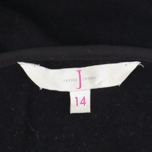 Jasper Conran Women's Black Geometric Pullover Jumper Size 14