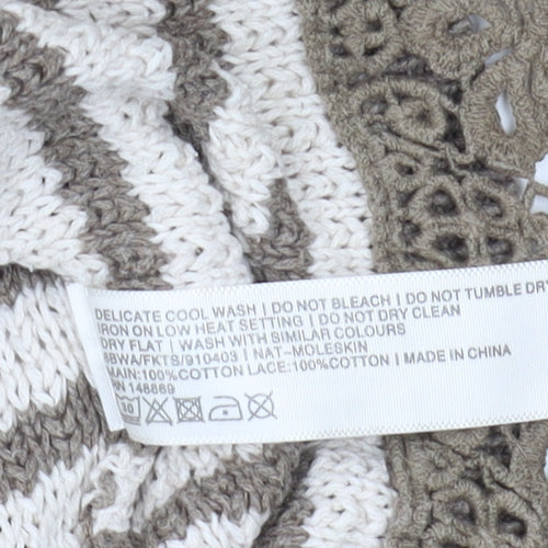 FatFace Women's Brown Striped Pullover Jumper Size 8