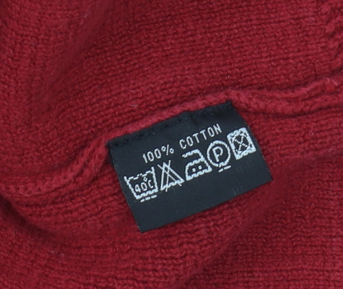 Guise Men's Red V-Neck Pullover Jumper, Size S