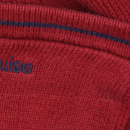Guise Men's Red V-Neck Pullover Jumper, Size S