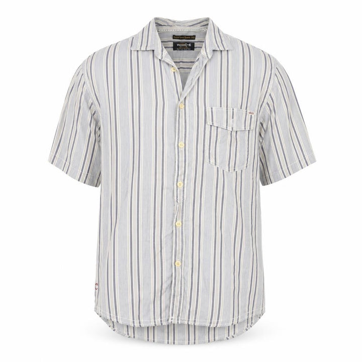 Jack & Jones Men's Beige Striped Cotton Shirt, S/S