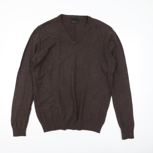 Bäumler Men's Brown v neck jumper, size L.