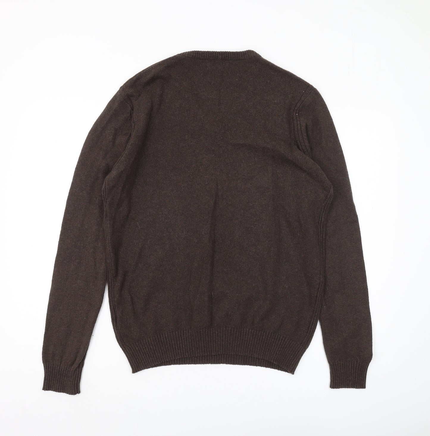 Bäumler Men's Brown v neck jumper, size L.
