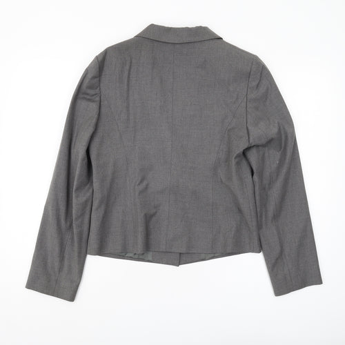 Jaeger Women's Grey Trouser Suit Blazer UK 12