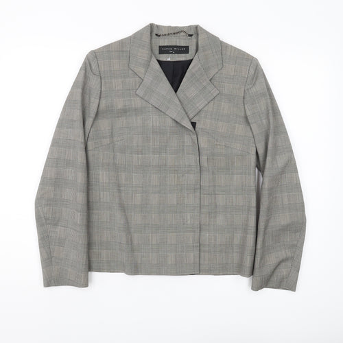 Karen Millen Women Grey Check Blazer Size 12