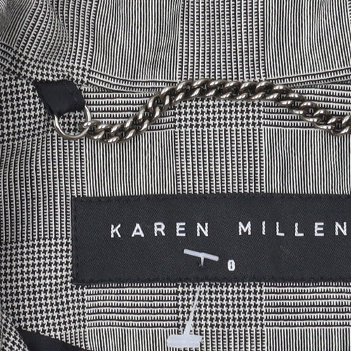 Karen Millen Women Grey Check Blazer Size 12