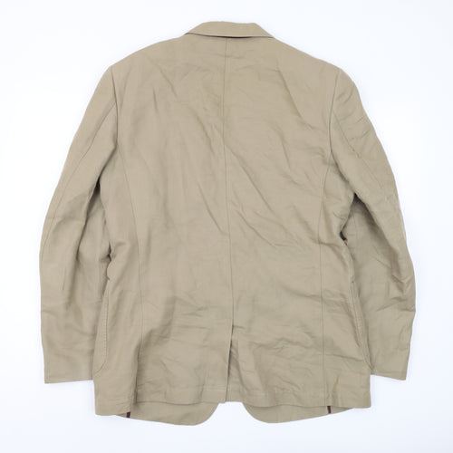 Rocha John Rocha Beige Linen Blazer - Men's 40 Regular