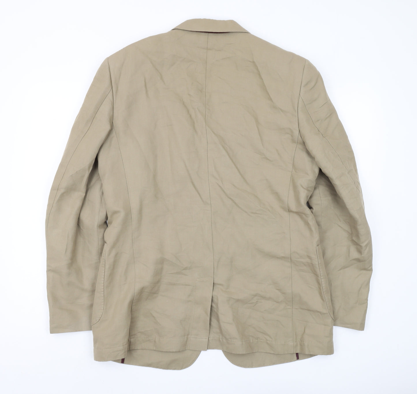 Rocha John Rocha Beige Linen Blazer - Men's 40 Regular