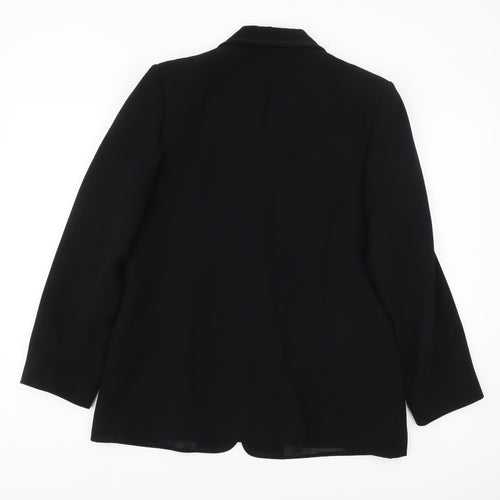 Eastex Women's Black Blazer Size 12 Lined Mid-Length
